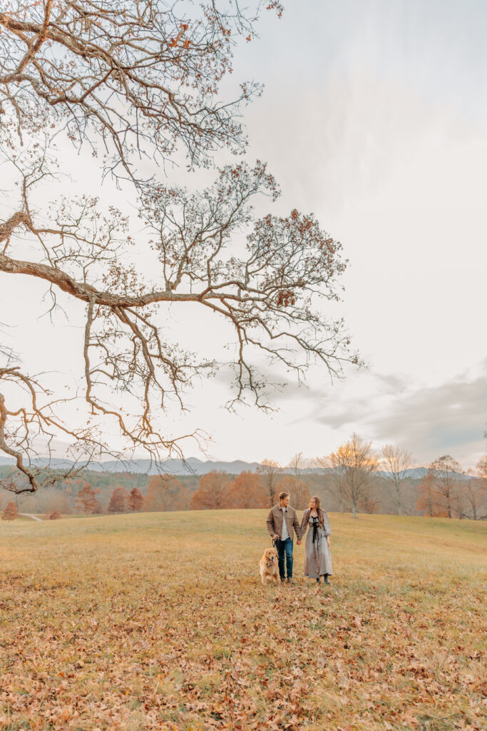 Couples family photo session with mountain views at Biltmore Estate in Asheville, NC with Rachel Marie Photography