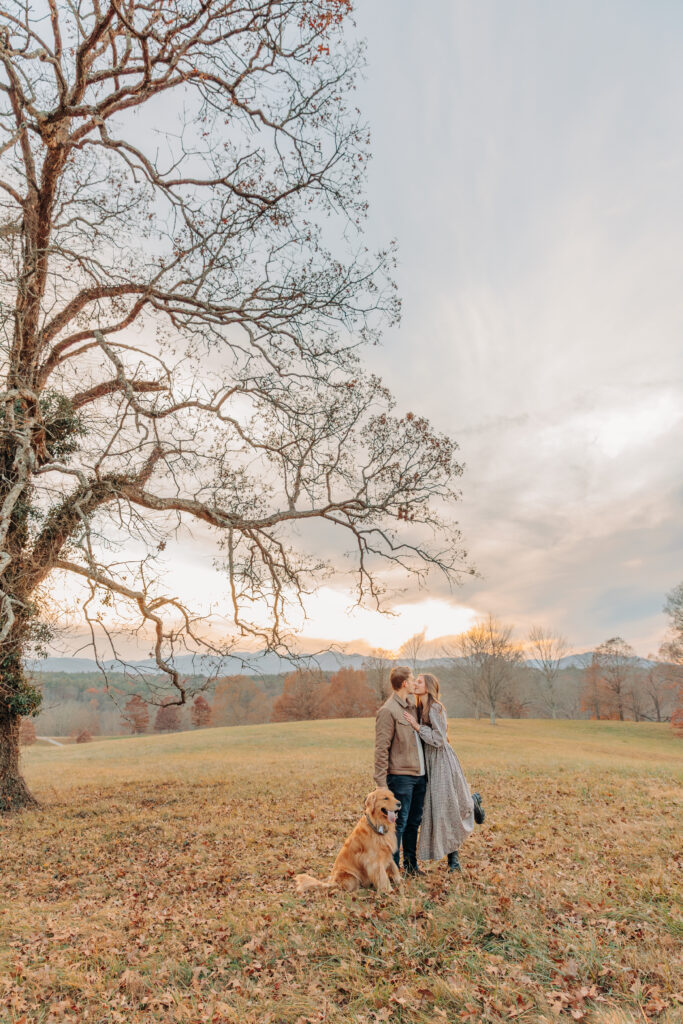 Couples family photo session with mountain views at Biltmore Estate in Asheville, NC with Rachel Marie Photography