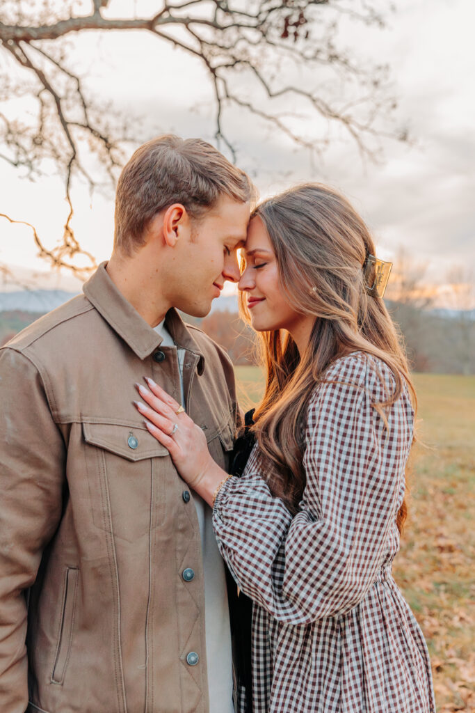 Couples family photo session with mountain views at Biltmore Estate in Asheville, NC with Rachel Marie Photography