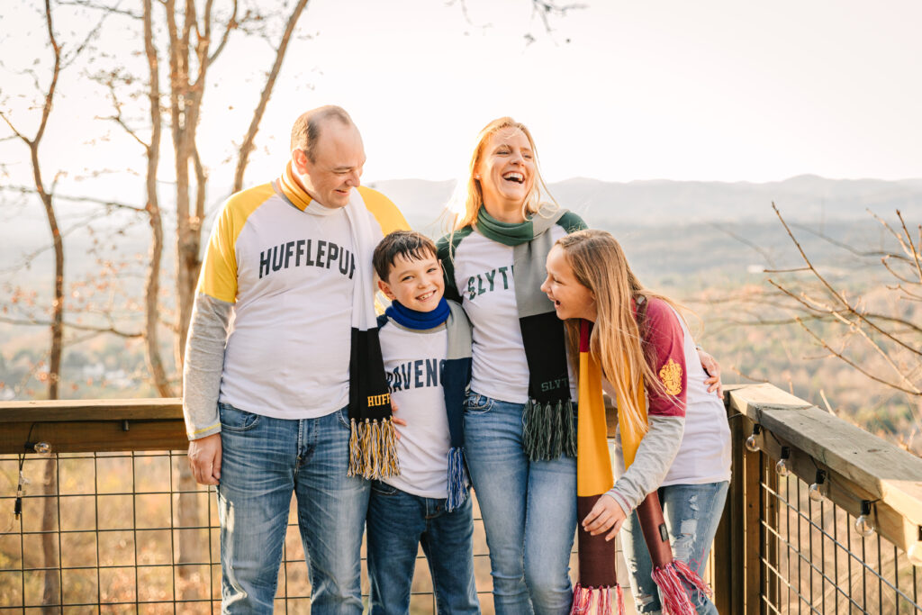 Family Photos at Wizards Hollow Airbnb at Asheville, NC Earth and Sky Dwellings Rentals with Family Photographer Rachel Marie Photography