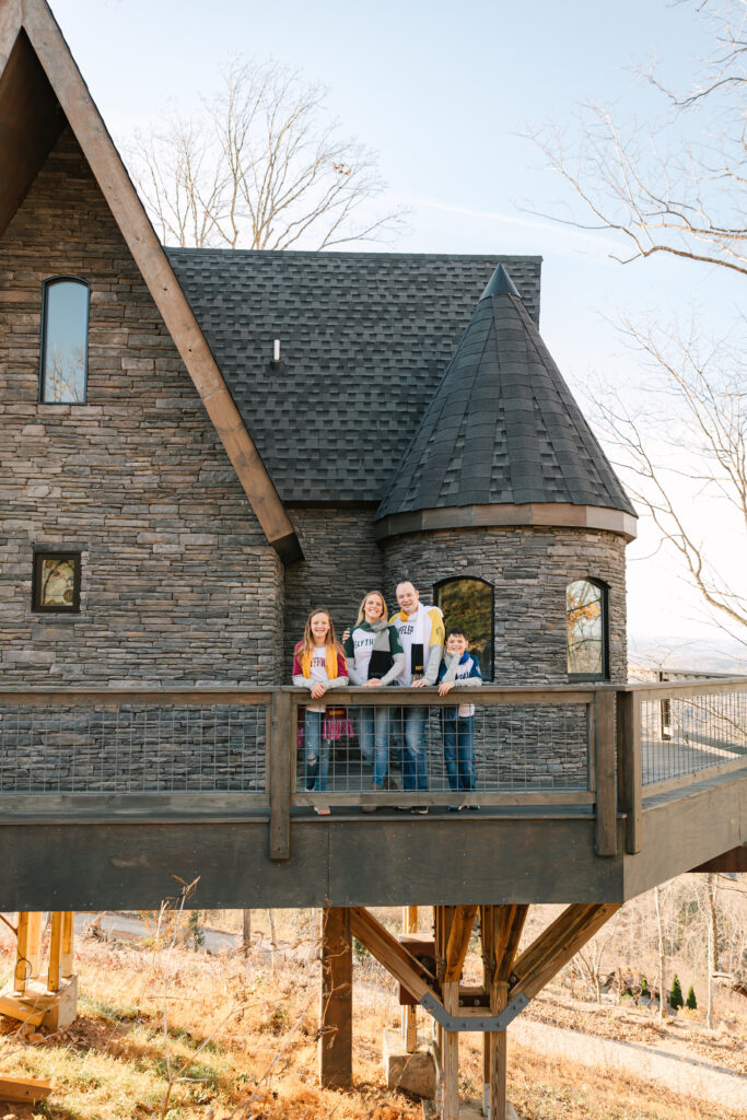 Family Photos at Wizards Hollow Airbnb at Asheville, NC Earth and Sky Dwellings Rentals with Family Photographer Rachel Marie Photography