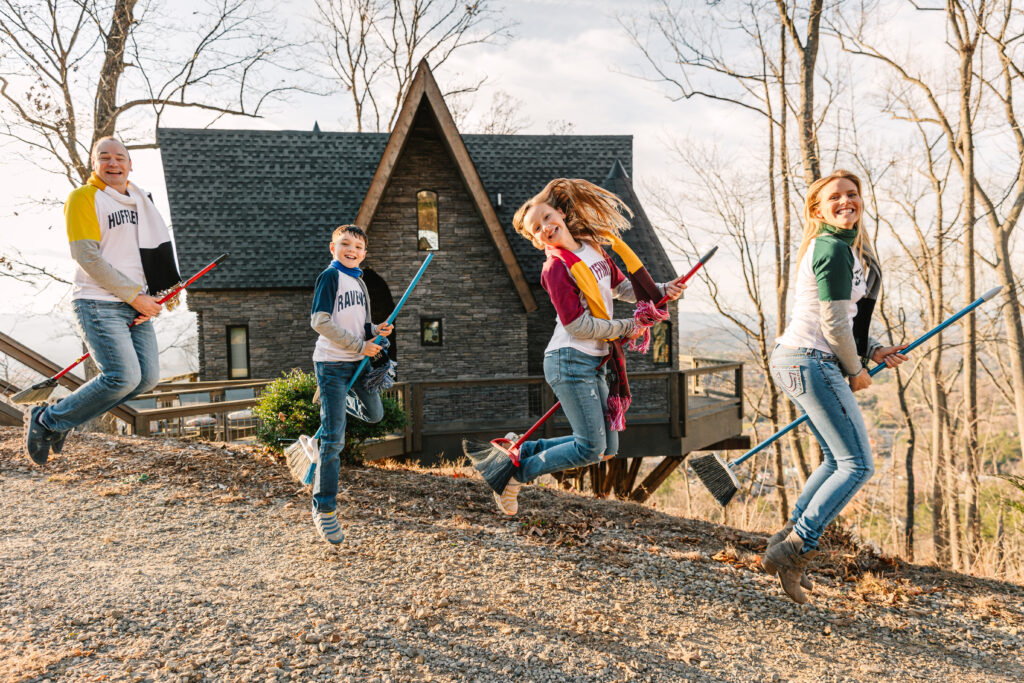 Family Photos at Wizards Hollow Airbnb at Asheville, NC Earth and Sky Dwellings Rentals with Family Photographer Rachel Marie Photography