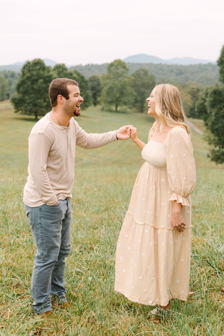 Pregnant Couple Maternity Session at the Biltmore Estate in Asheville, North Carolina with Rachel Marie Photography