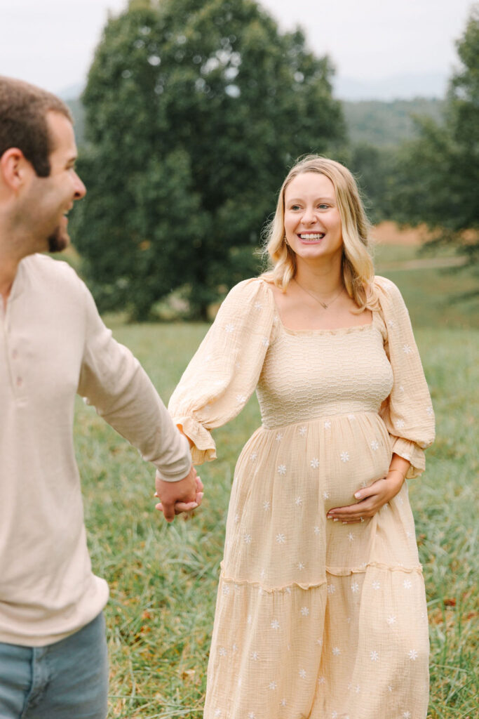 Pregnant Couple Maternity Session at the Biltmore Estate in Asheville, North Carolina with Rachel Marie Photography