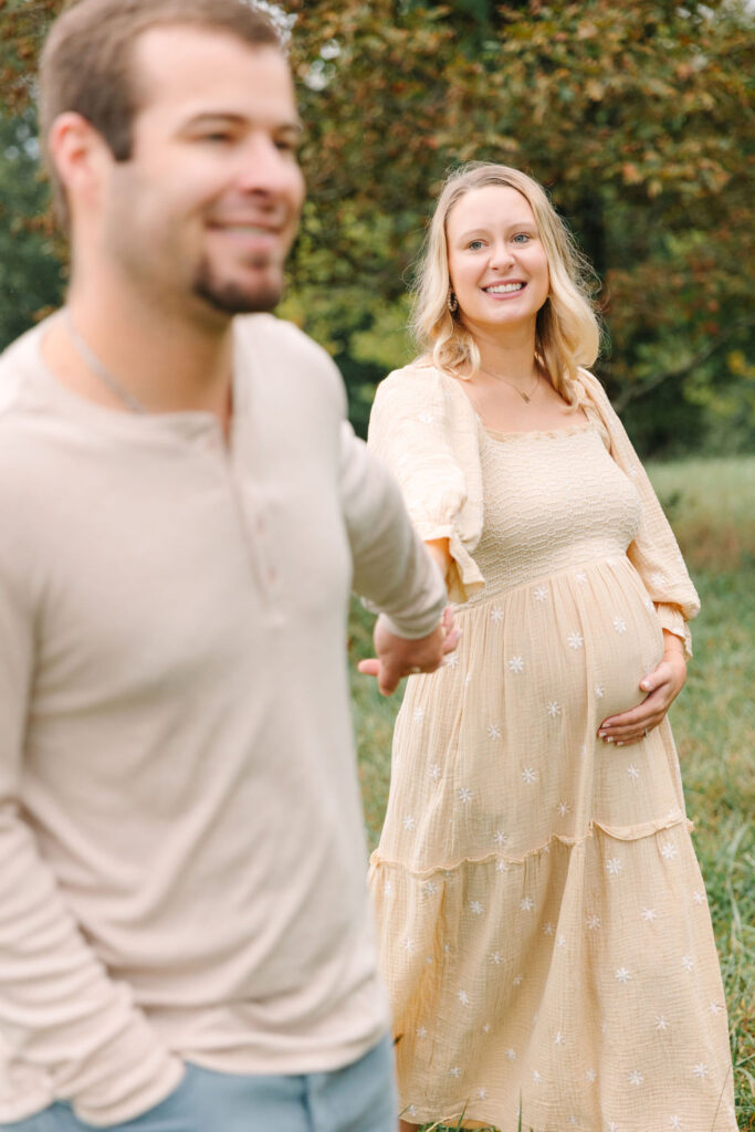 Pregnant Couple Maternity Session at the Biltmore Estate in Asheville, North Carolina with Rachel Marie Photography