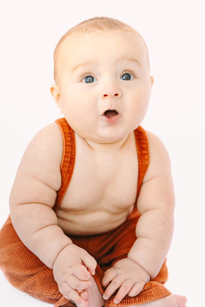 personality portraits with cute baby boy taken by Asheville Family Photographer, Rachel Marie Photography