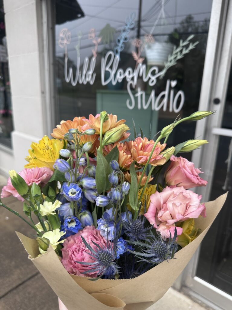 floral bouquet from wild blooms studio in hendersonville, north carolina
