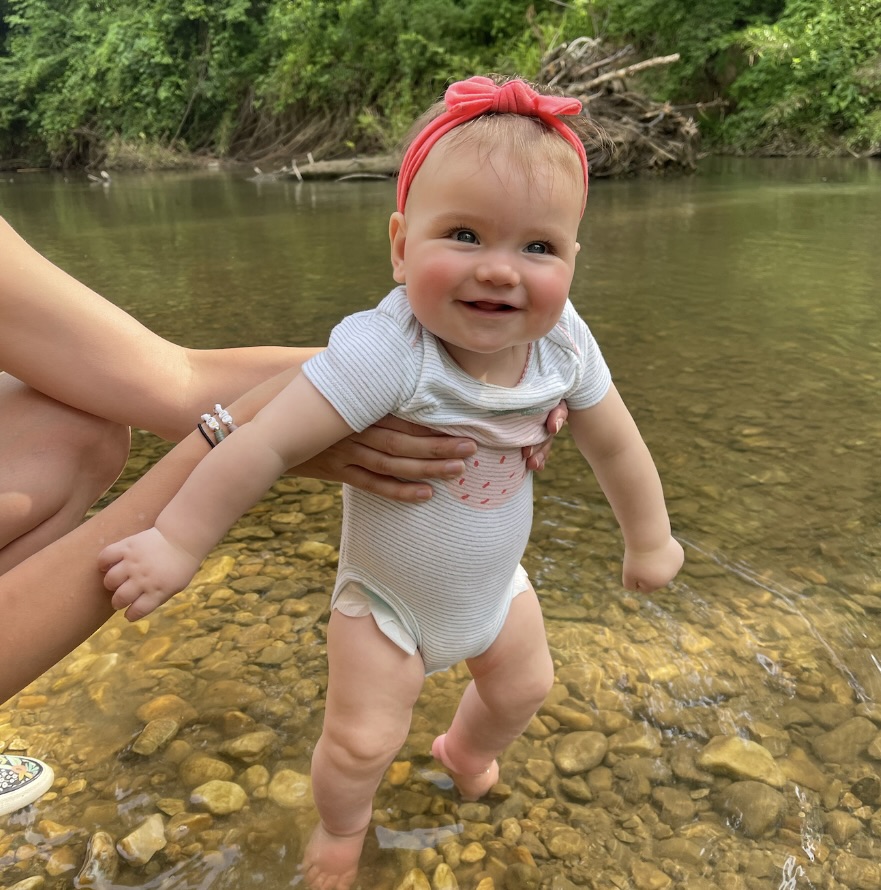 Activities for Toddlers in Hendersonville, NC and Asheville, NC during family vacations in WNC. Play in a river! 