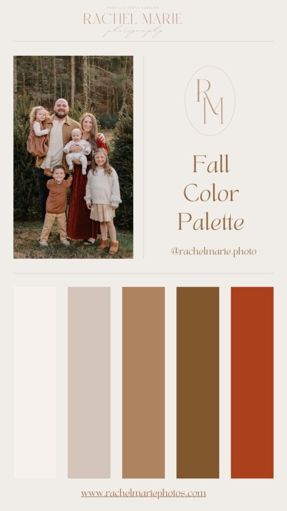 Asheville Family Photographer Fall Color Palette Styling Inspiration for Asheville Fall Mini Sessions