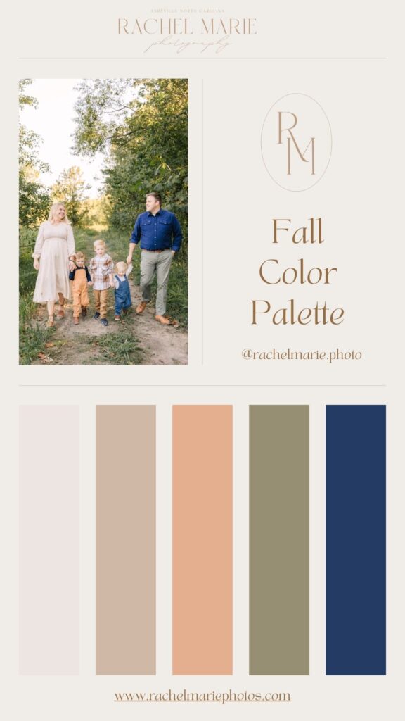 Asheville Family Photographer Fall Color Palette Styling Inspiration for Asheville Fall Mini Sessions