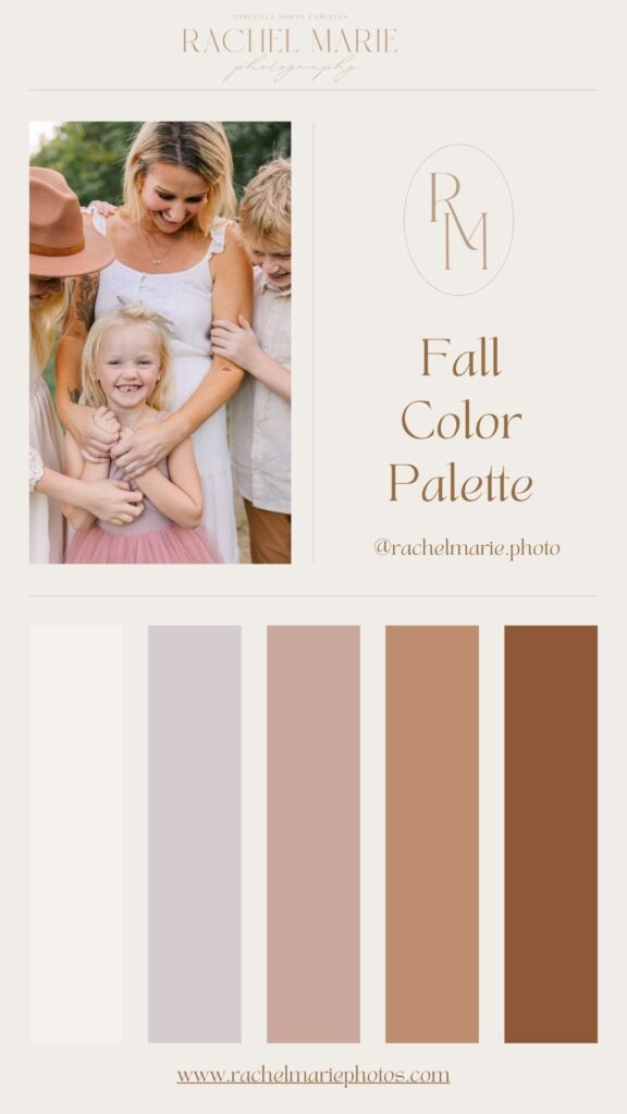Asheville Family Photographer Fall Color Palette Styling Inspiration for Asheville Fall Mini Sessions