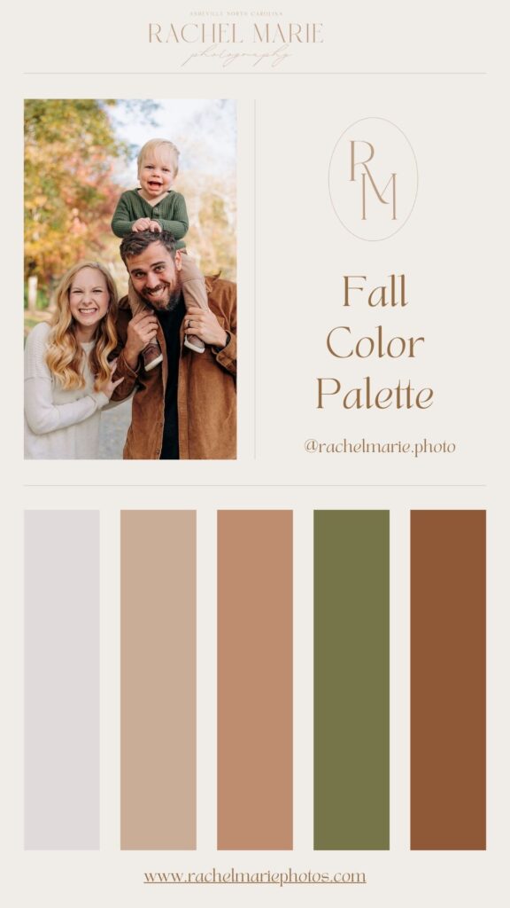 Asheville Family Photographer Fall Color Palette Styling Inspiration for Asheville Fall Mini Sessions