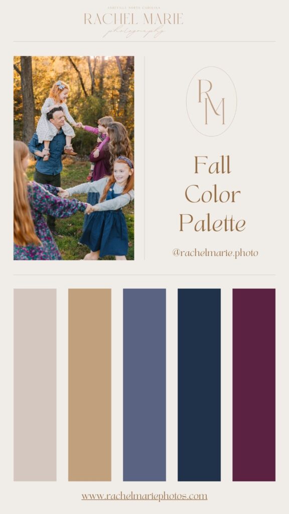 Asheville Family Photographer Fall Color Palette Styling Inspiration for Asheville Fall Mini Sessions