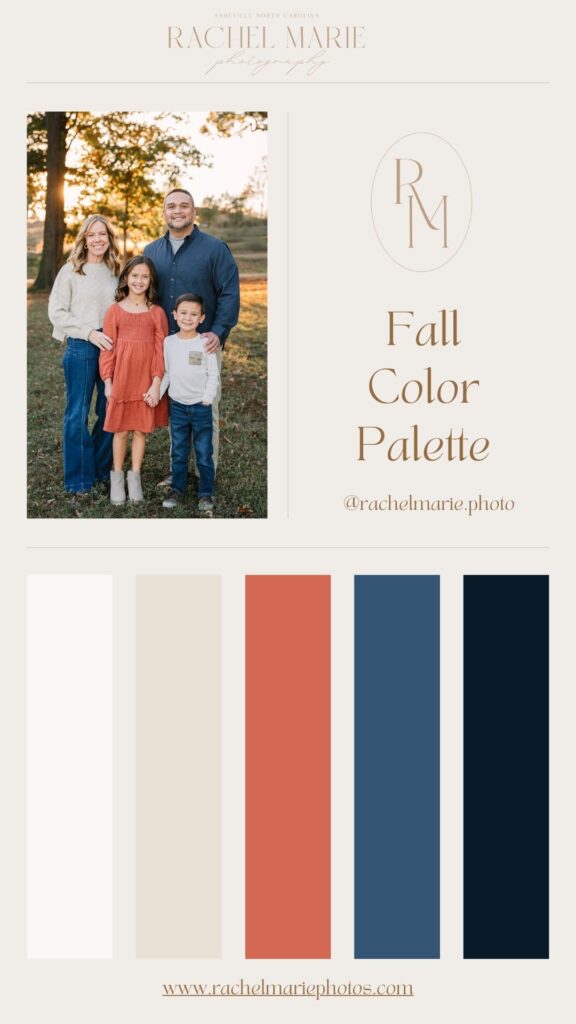 Asheville Family Photographer Fall Color Palette Styling Inspiration for Asheville Fall Mini Sessions