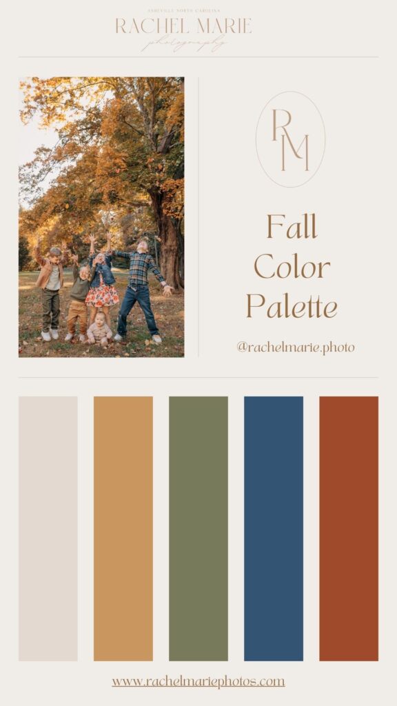 Asheville Family Photographer Fall Color Palette Styling Inspiration for Asheville Fall Mini Sessions