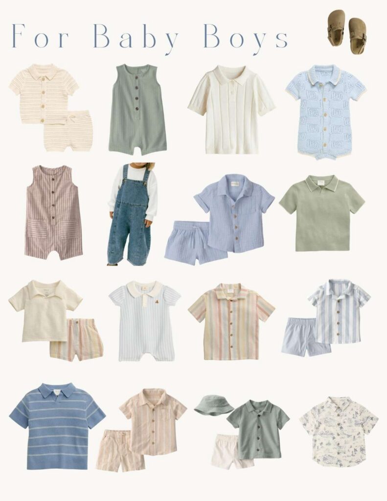 Spring and Summer baby boy outfits to wear to family photos with Asheville Family Photographer, Rachel Marie Photography