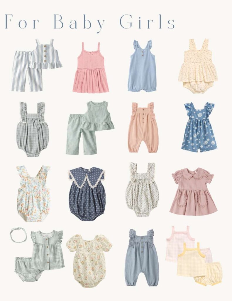 Spring and Summer baby girl outfits to wear to family photos with Asheville Family Photographer, Rachel Marie Photography