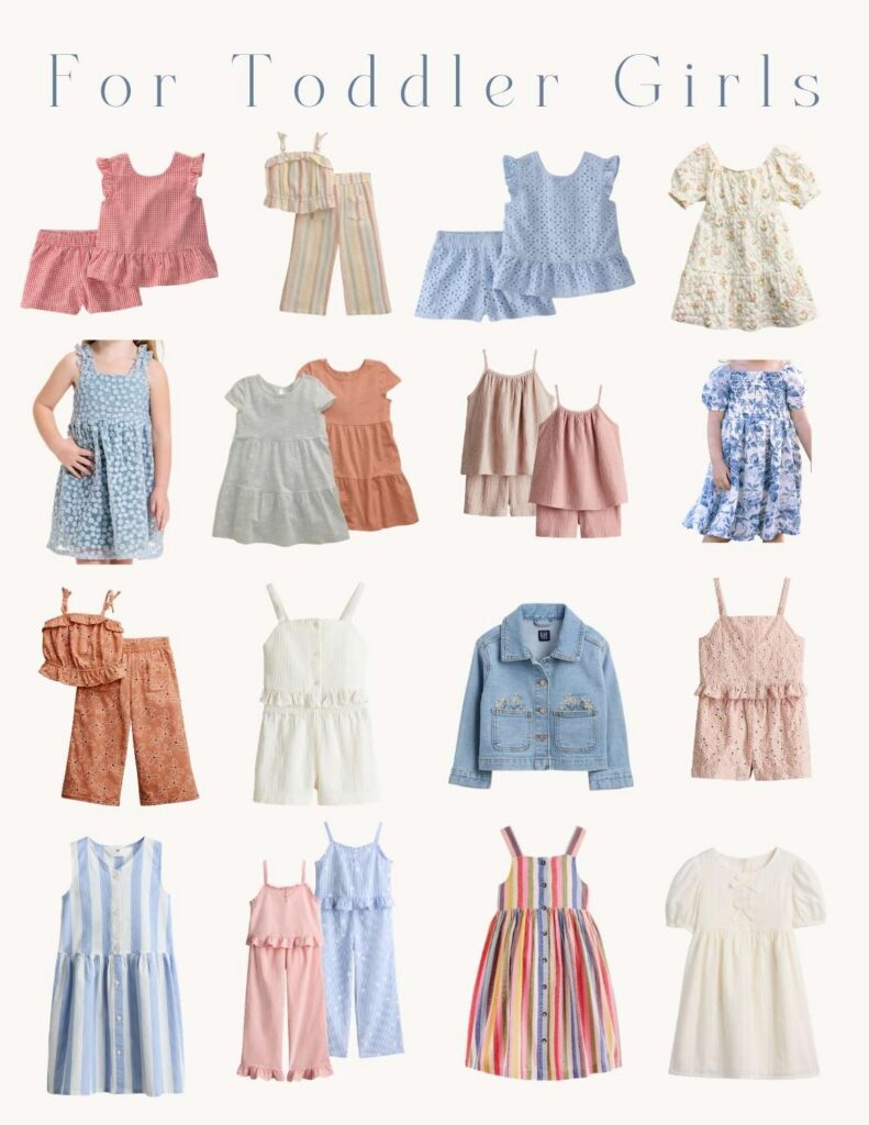 Spring and Summer toddler girl outfits to wear to family photos with Asheville Family Photographer, Rachel Marie Photography