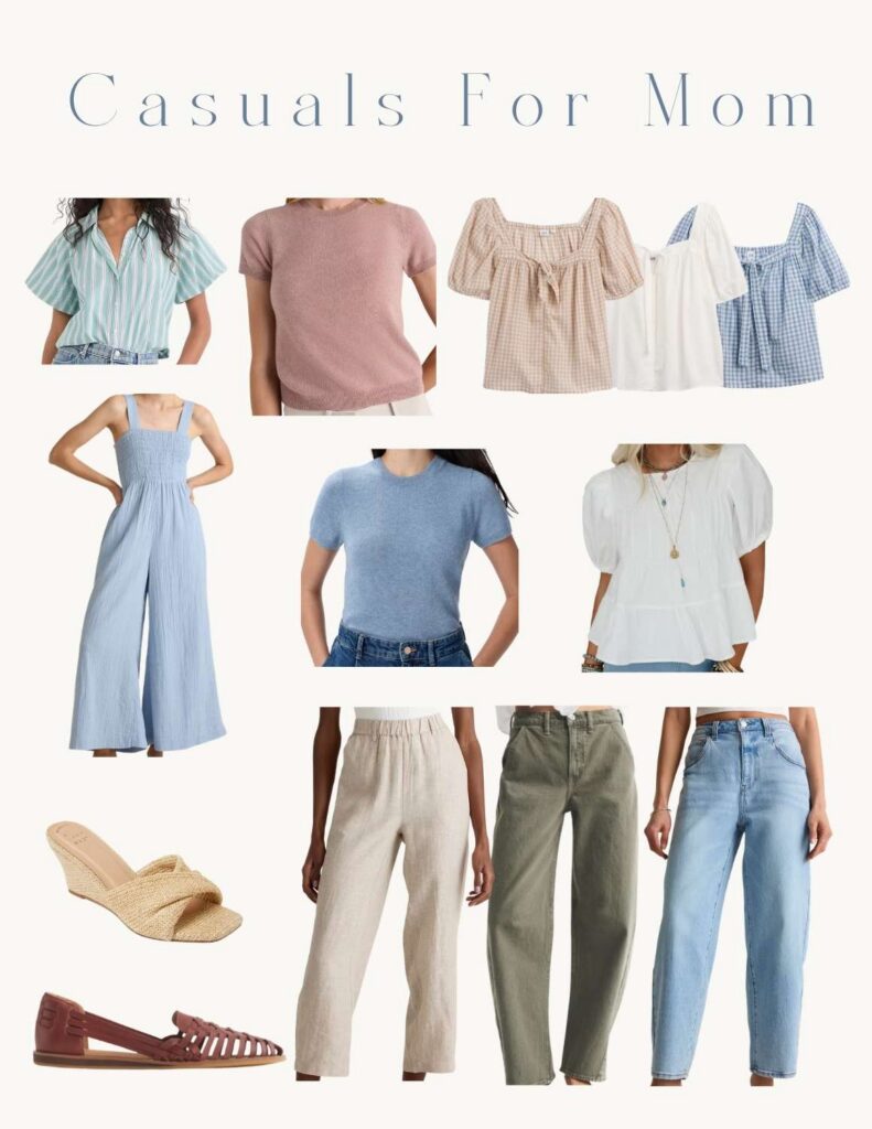 Spring and Summer casual outfits for mom to wear to family photos with Asheville Family Photographer, Rachel Marie Photography