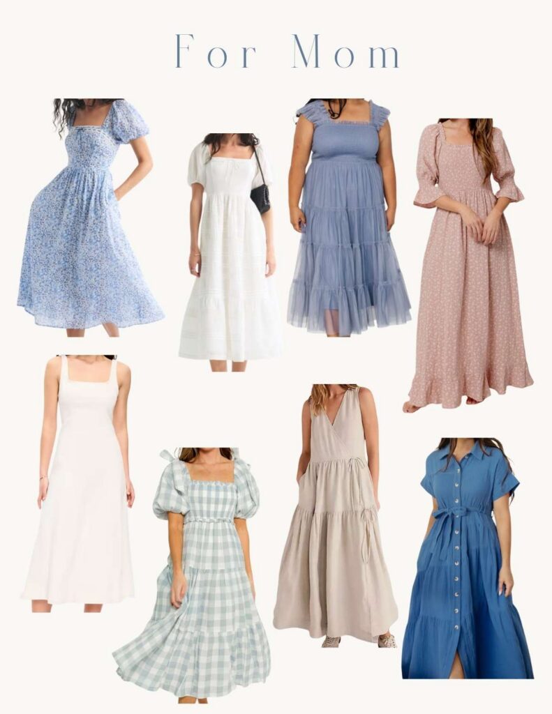 Spring and Summer dresses for mom to wear to family photos with Asheville Family Photographer, Rachel Marie Photography