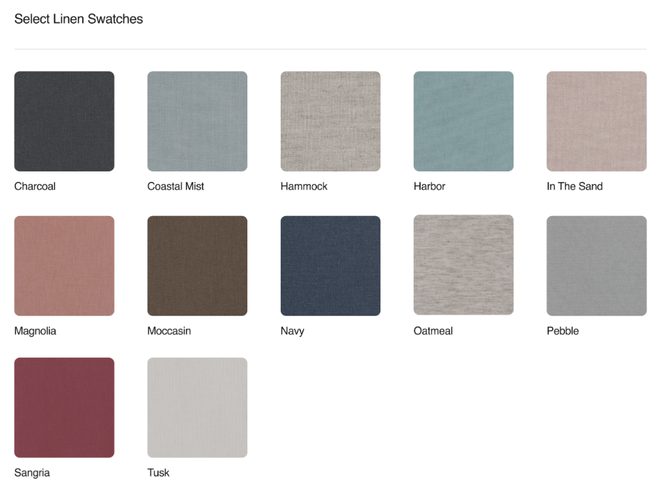 Linen and leather fabric swatches for family's to choose an album cover for their newborn photography session with asheville newborn photographer, Rachel Marie Photography